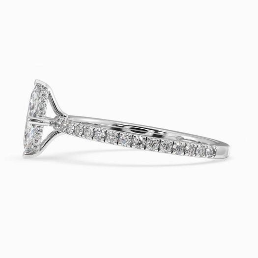 18k White Gold 1 Carat Marquise Engagement Ring Ruby Belle