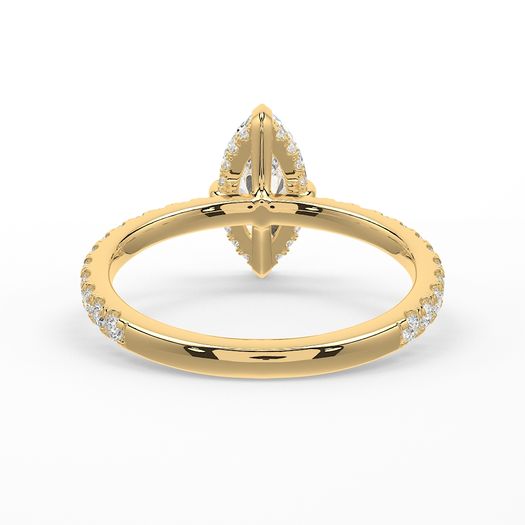 18k Yellow Gold 1 Carat D VVS1 Marquise Engagement Ring Lucy