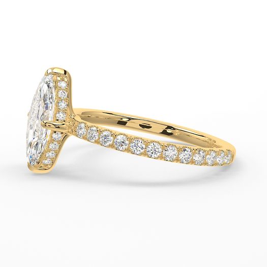 18k Yellow Gold 1 Carat D VVS1 Marquise Engagement Ring Lucy