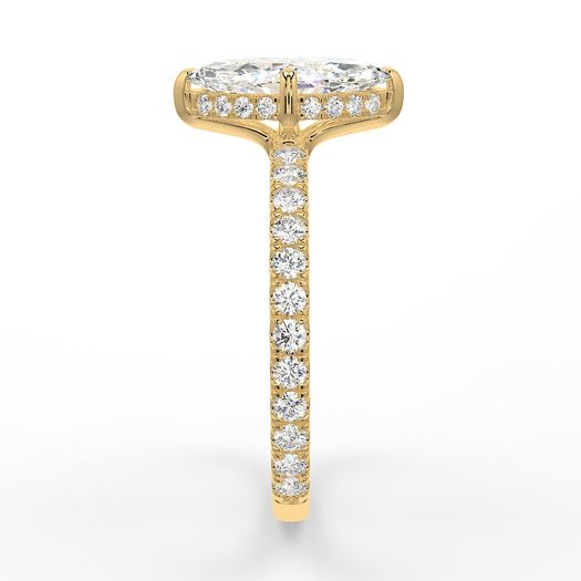 18k Yellow Gold 1 Carat D VVS1 Marquise Engagement Ring Lucy