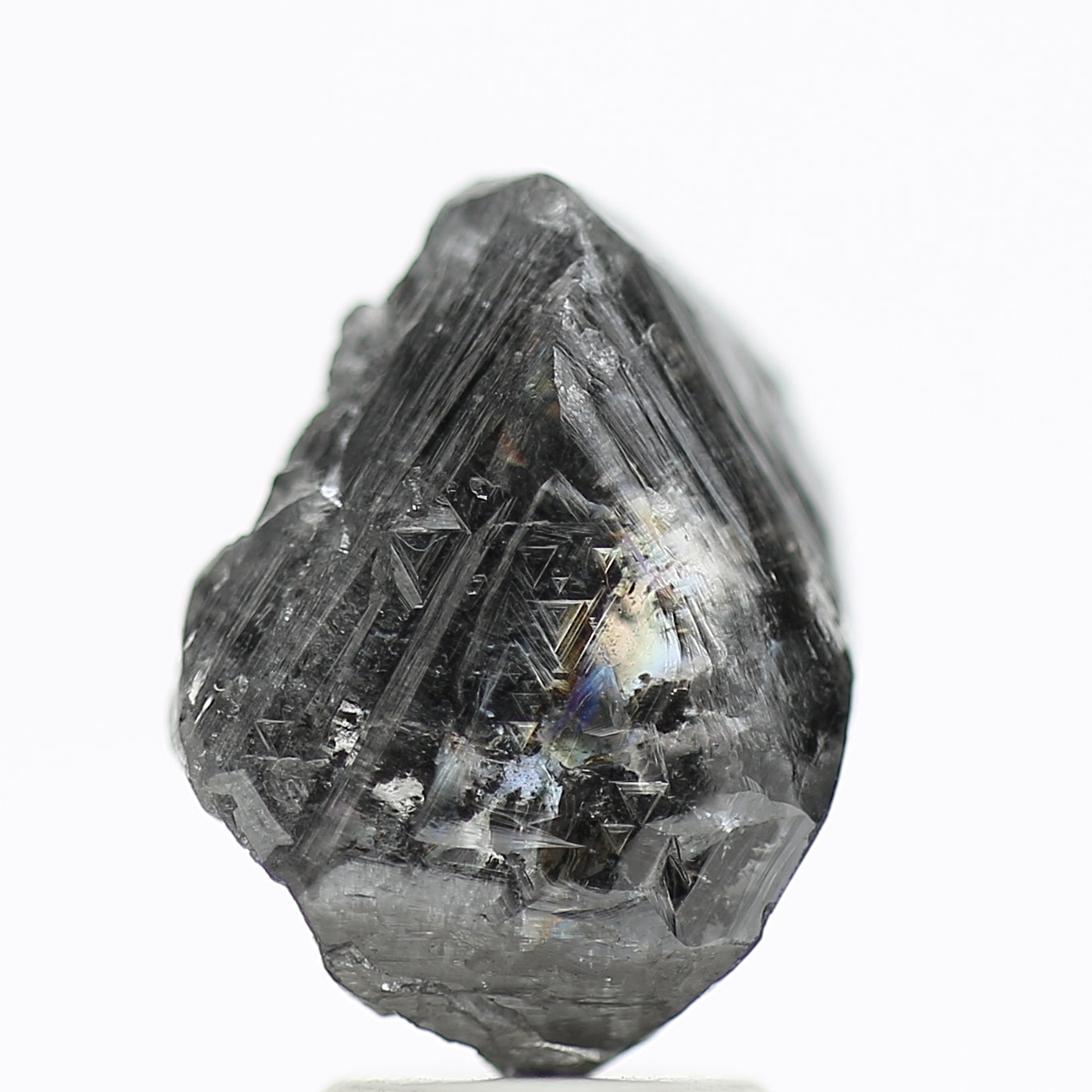 4.07 Carat Natural Black Rough Diamond Raw Octahedron Uncut