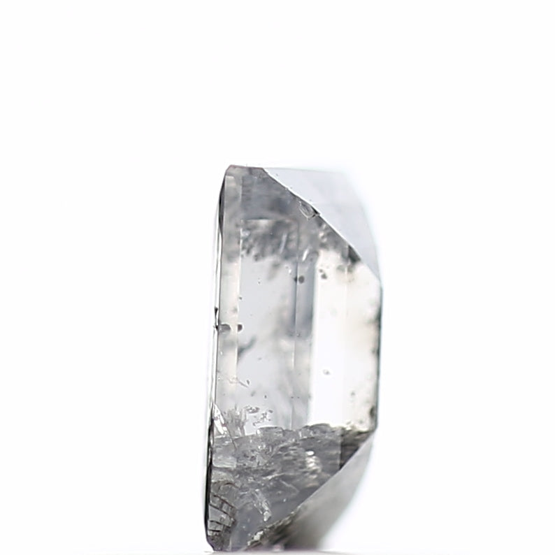 0.38 Carat Baguette Cut Salt & Pepper Diamond Gray Loose Diamond 5.25 MM