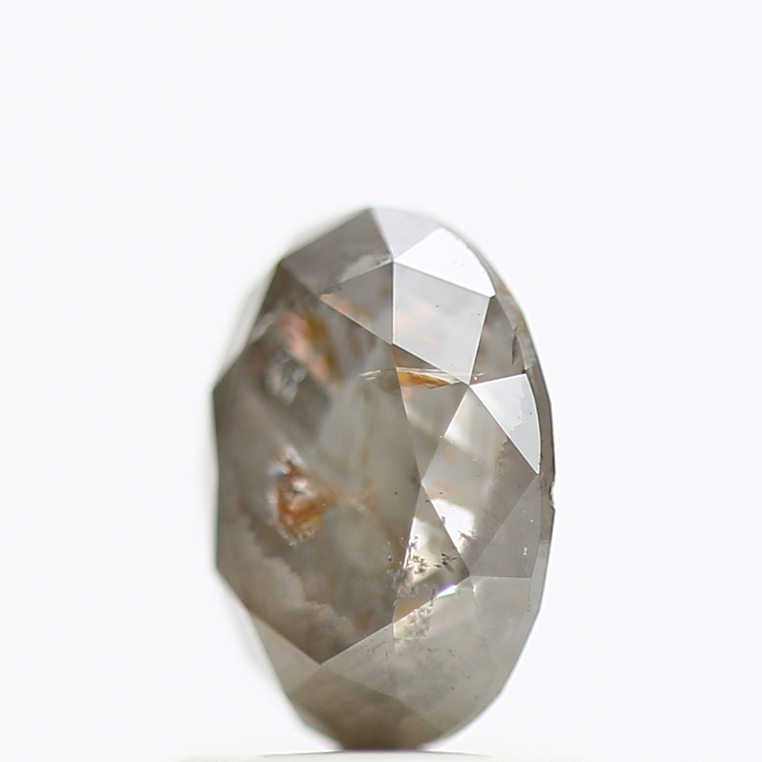 1.32 Carat Oval Gray Salt And Pepper Natural Diamond 7.44 MM