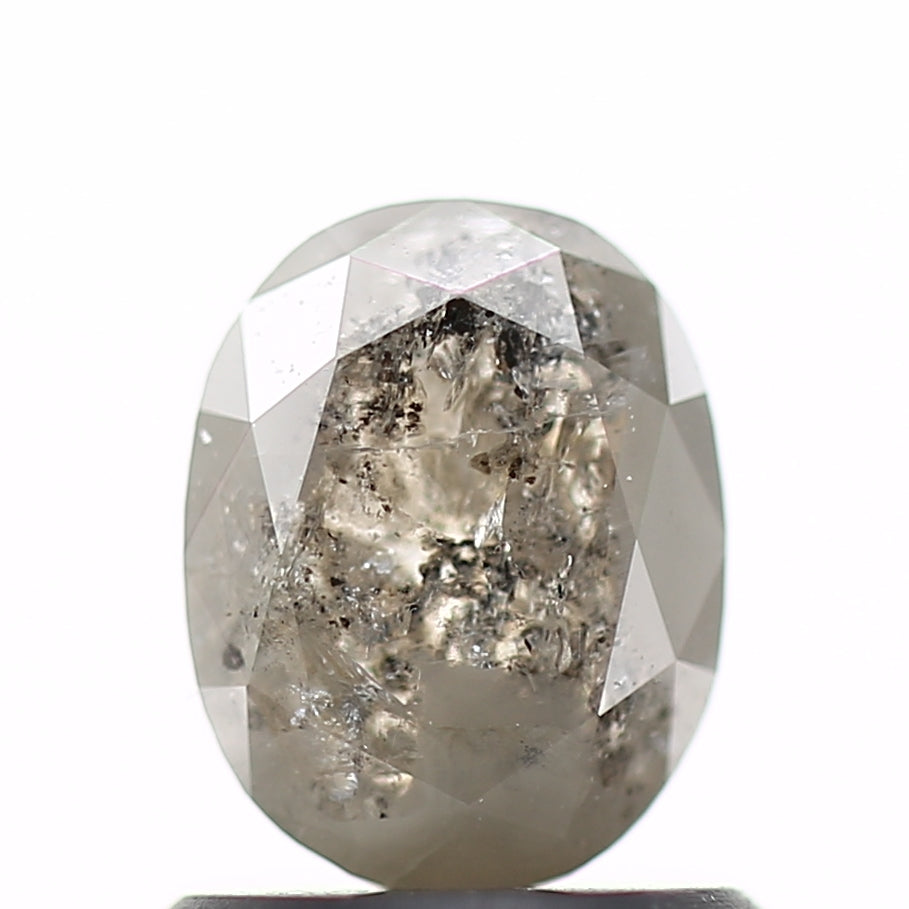 1 Carat Oval Cut Diamond For Salt Pepper Ring 6.65 Carat