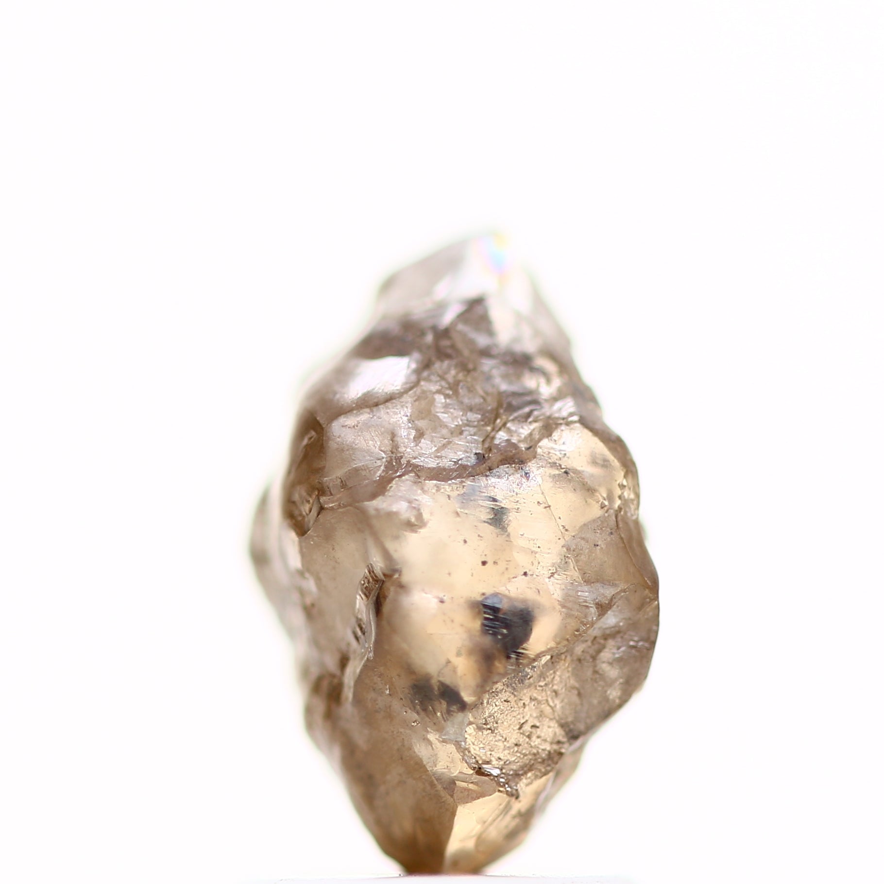 1.95 Carat Natural Cognac Brown Crystal Rough Diamond 9.20 MM - Blackdiamond
