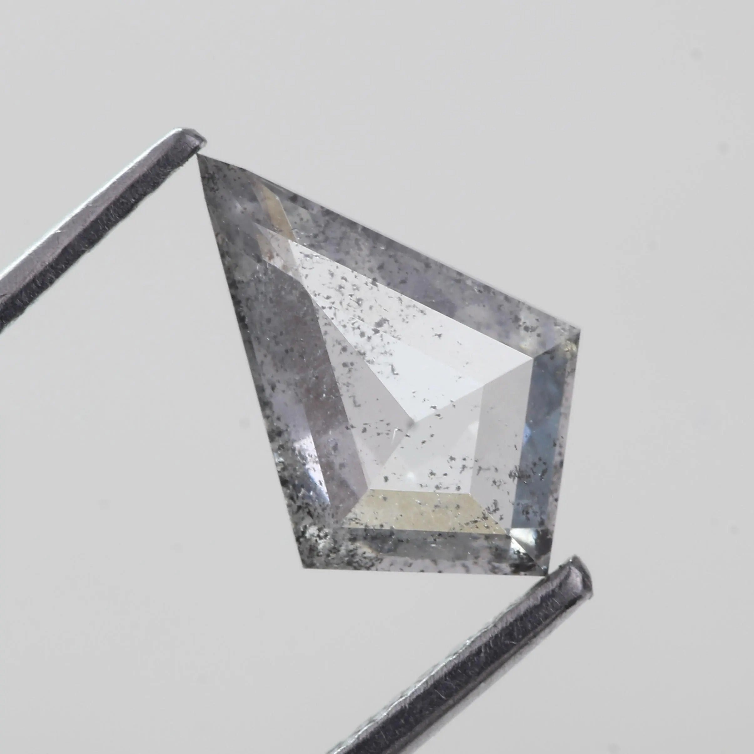 1.39 Ct Kite Salt and Pepper Diamond Fancy Gray Natural 10.90 MM