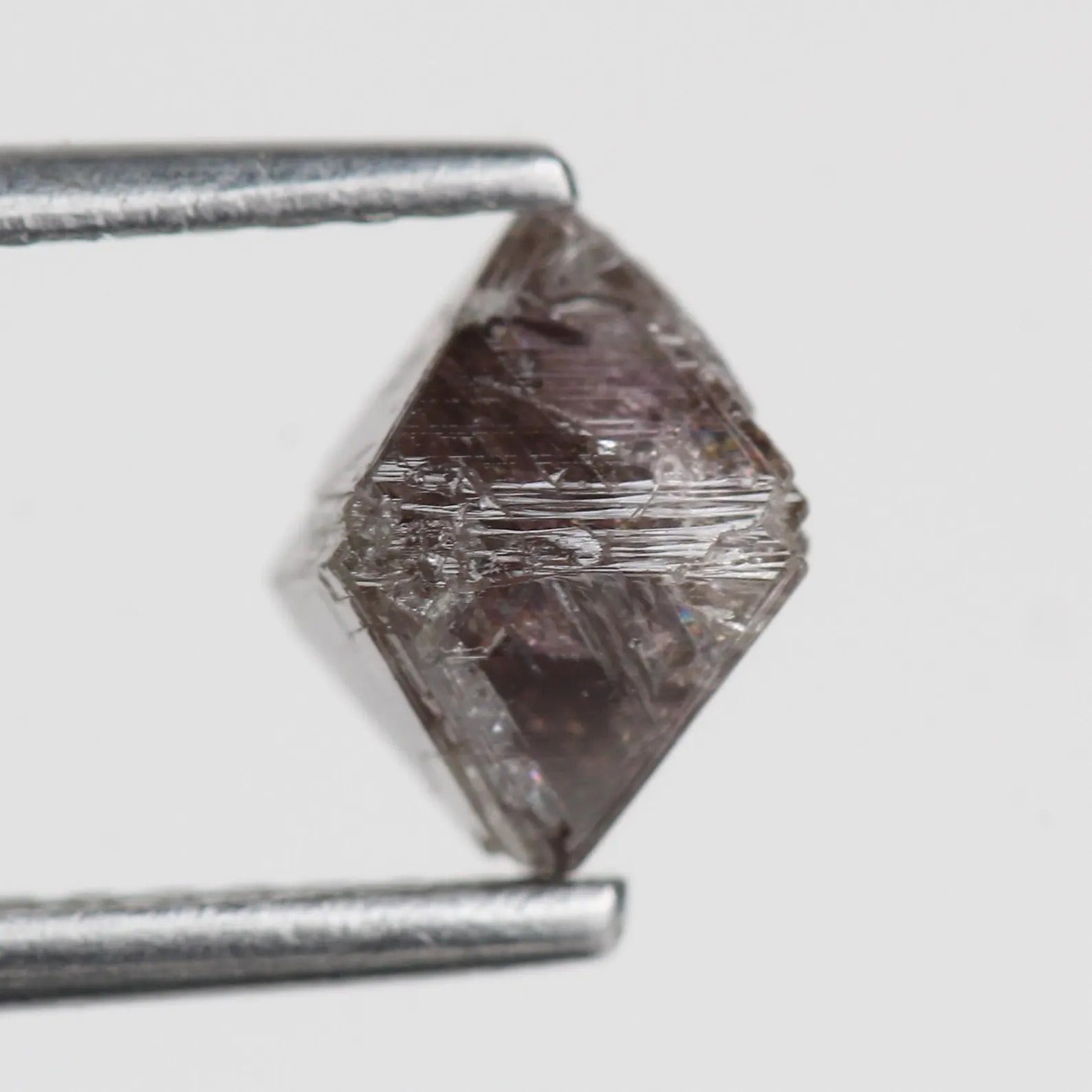 1.43 Carat Natural Raw Octahedron Vivid Purple Pink Uncut Diamond 5.3 MM