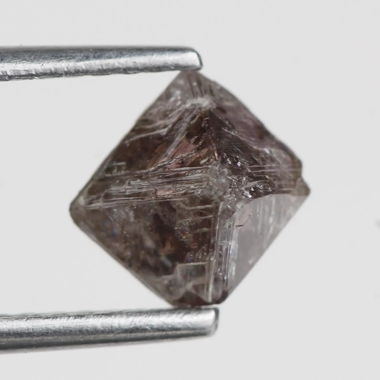 1.43 Carat Natural Raw Octahedron Vivid Purple Pink Uncut Diamond 5.3 MM