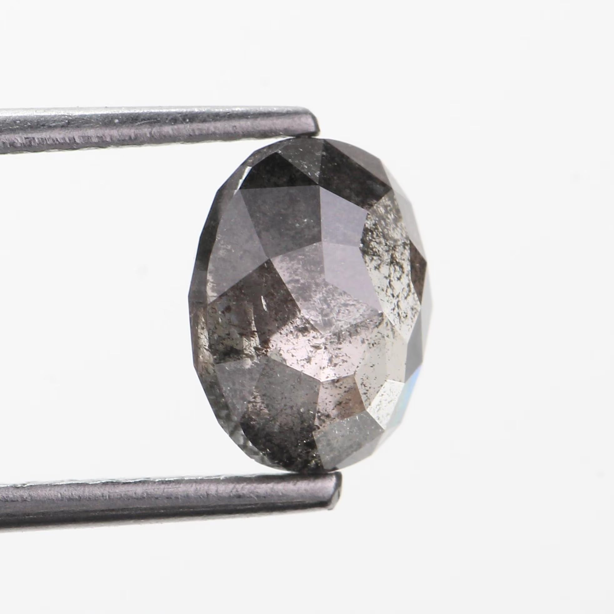 1.77 Carat Salt and Pepper Diamond Oval Natural Brown 7.60 MM