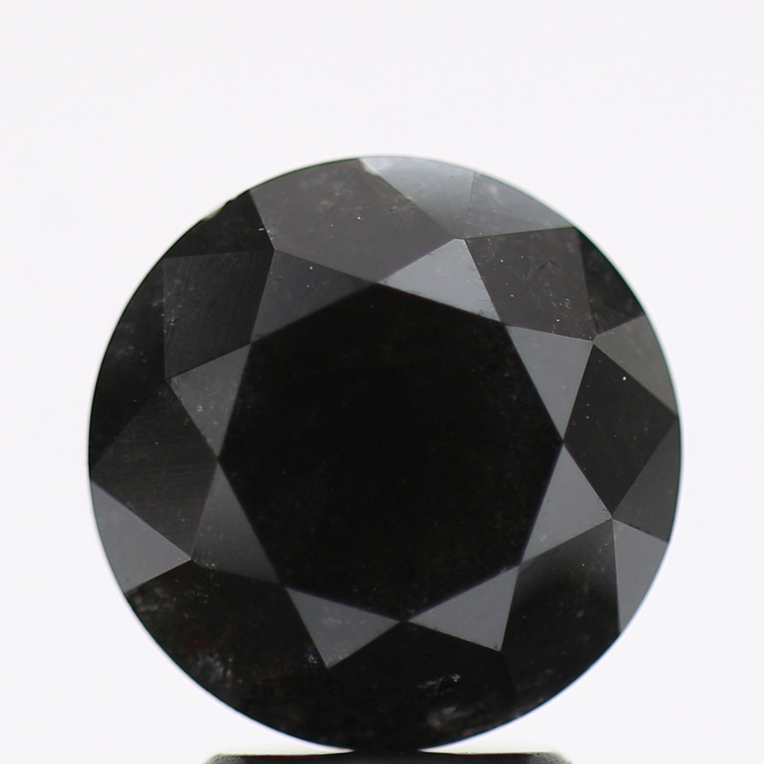 3.46 Carat Fancy Black Round Brilliant Diamond GIA Certified