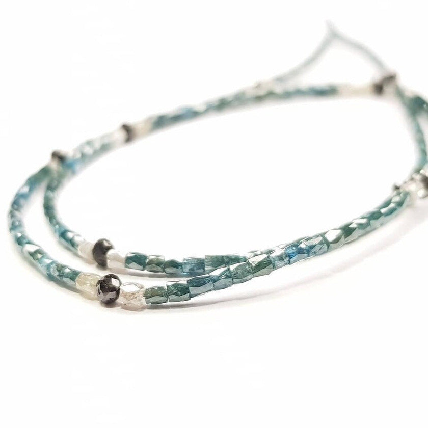 fancy blue natural diamond beads