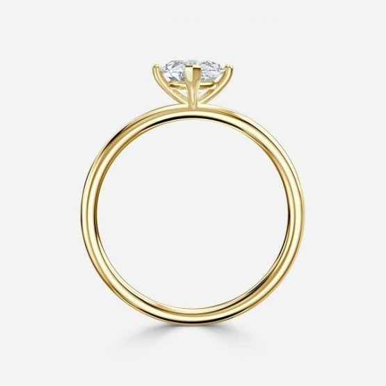 Bdaya Marquise Solitaire Engagement Ring 14K / 18K Solid Gold