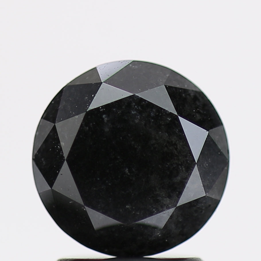 1.50 Carat Fancy Black Round Brilliant Diamond GIA Certified