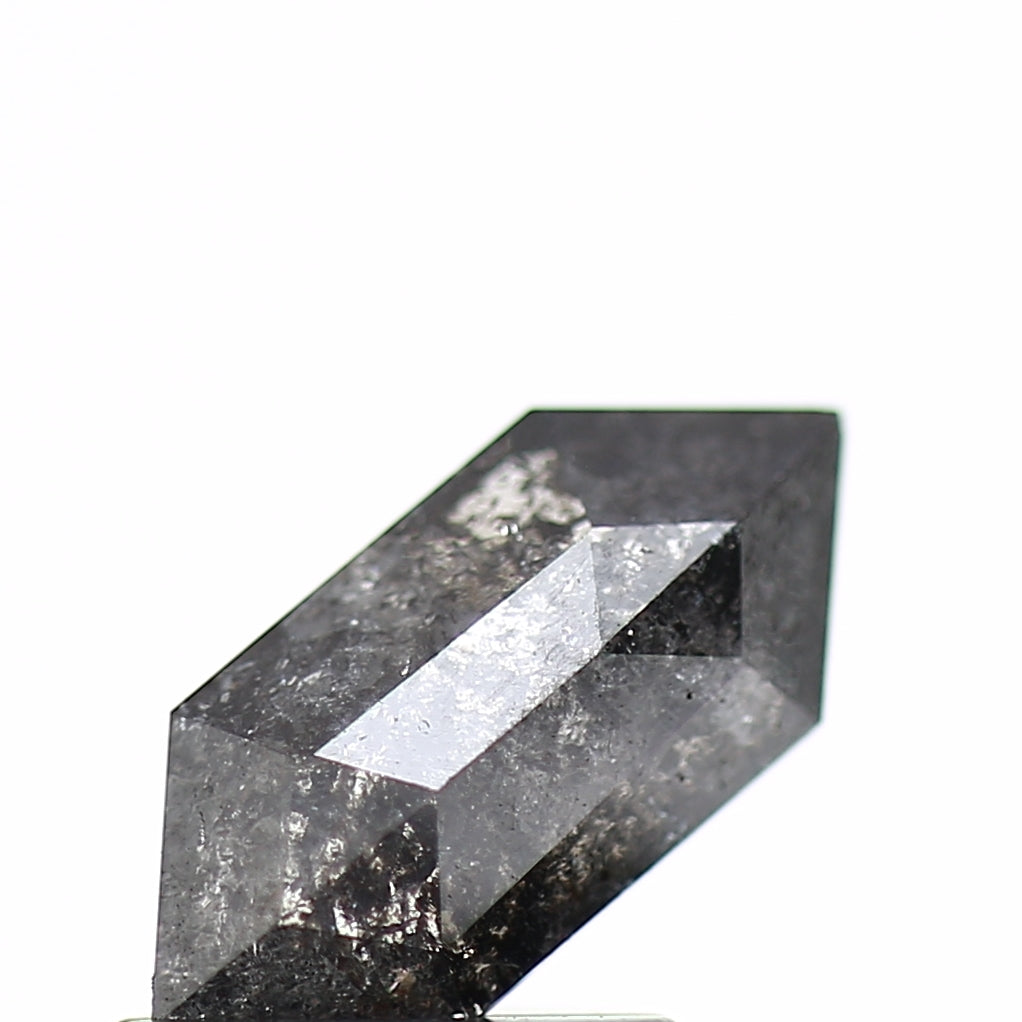 0.74 Carat Gray Black Hexagon Salt & Pepper Diamond 9.25 MM