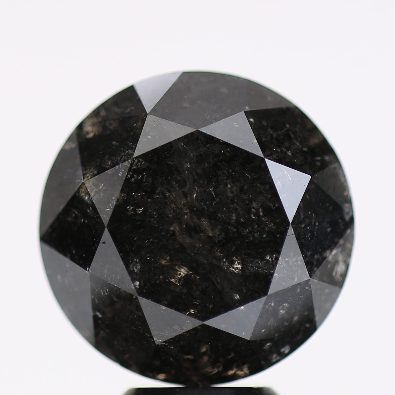 7.58 Carat Fancy Black Round Brilliant Diamond GIA Certified