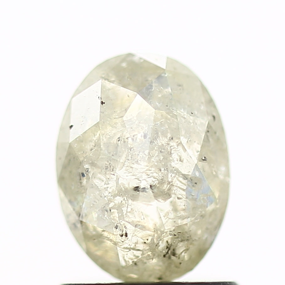 1.15 Carat Oval Salt and Pepper Diamond For Ring 7.09 MM