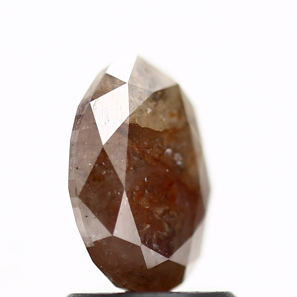 1.30 Carat Design Oval Salt Pepper Diamond Ring 7.93 MM