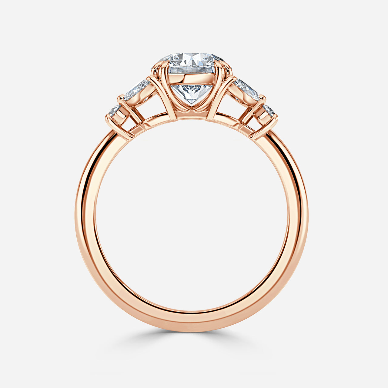 18k Rose Gold 1ct D VVS1 Round Engagement Ring Alexandra