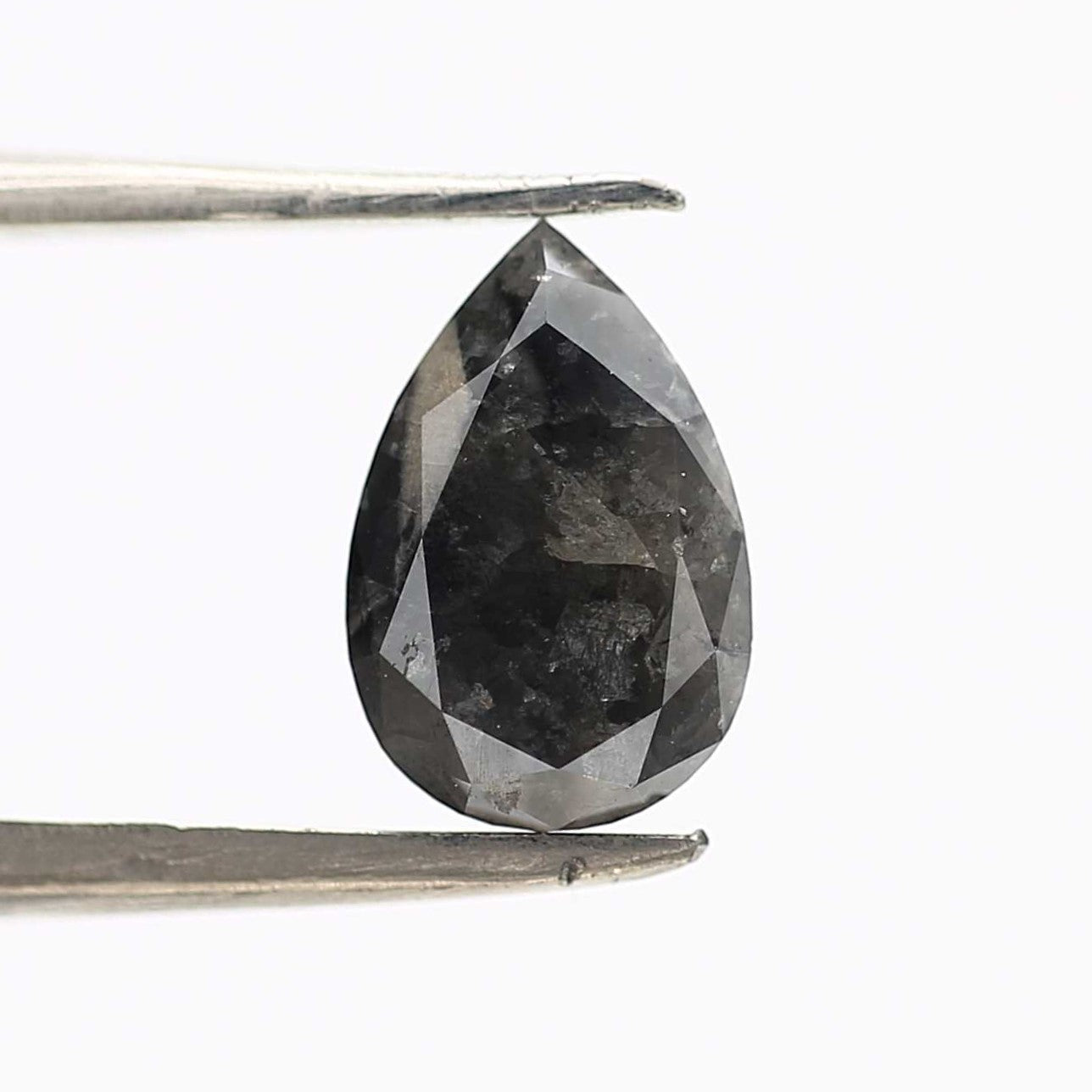 1.69 Carat Gray Natural Brilliant Pear Cut Diamond For Ring