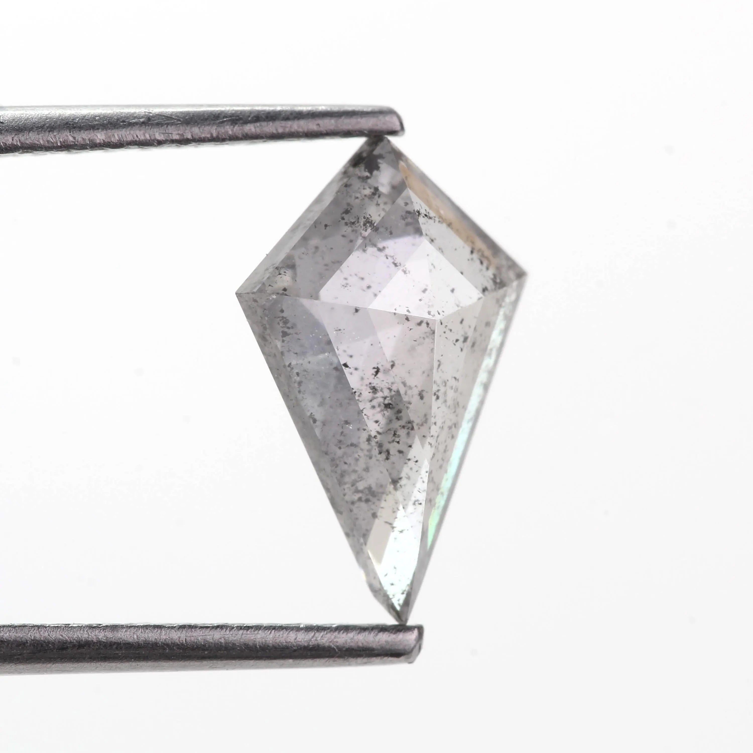 1.39 Ct Kite Salt and Pepper Diamond Fancy Gray Natural 10.90 MM