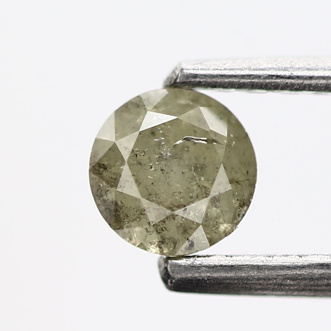 0.29 Carat Fancy Yellow Diamond Round Salt and Pepper Diamond 4 MM - Blackdiamond