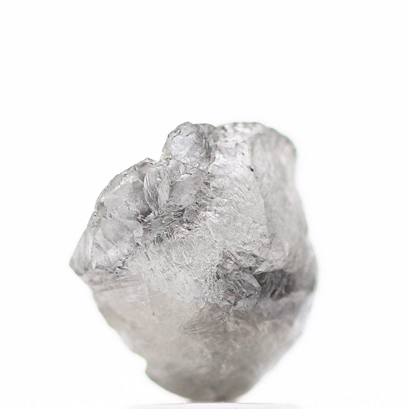 3.33 Carat Natural Gray Crystal Raw Rough Diamond 9.24 MM - Blackdiamond