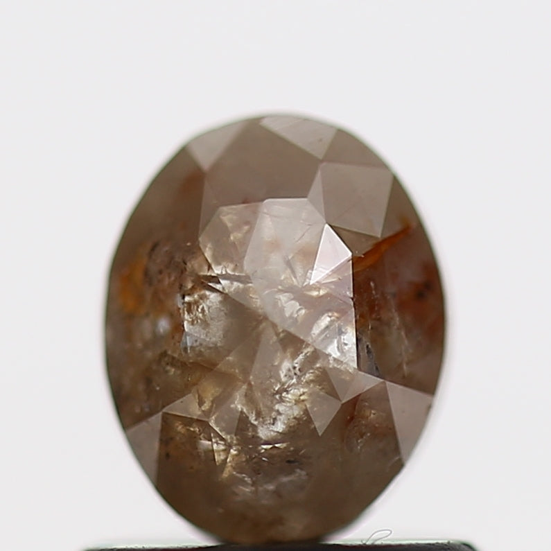 0.63 Carat Natural Oval Cut Salt and Pepper Diamond 6 MM