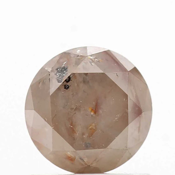 1.13 Carat Peach Orange Diamond Round Natural Loose Diamond 5.8 MM