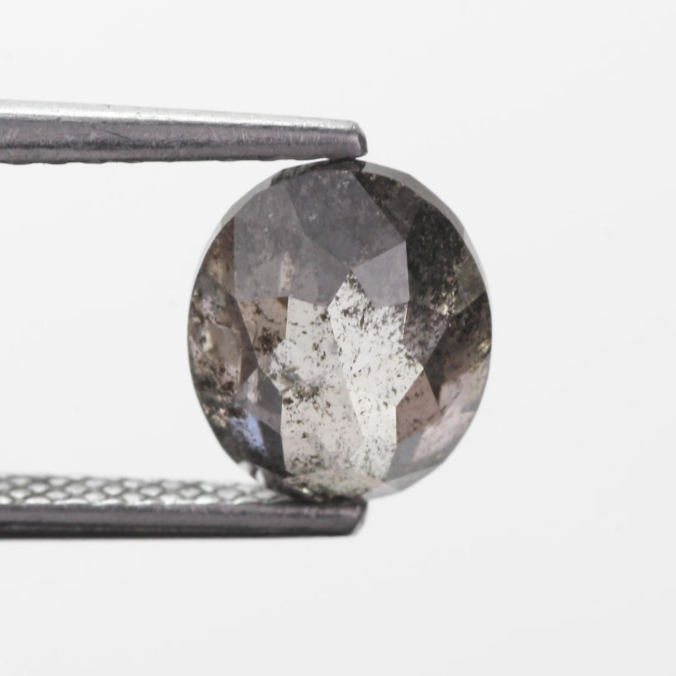 1.77 Carat Salt and Pepper Diamond Oval Natural Brown 7.60 MM