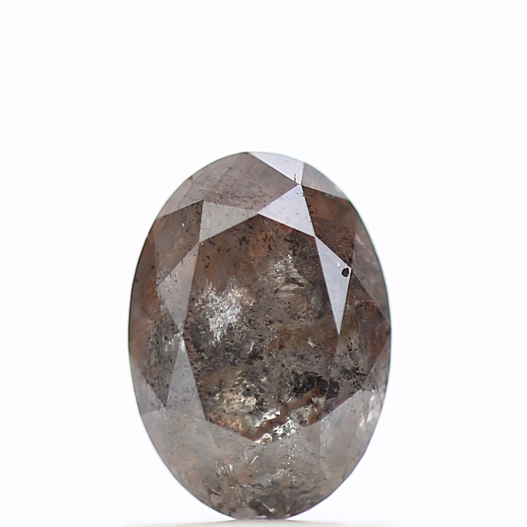 1.11 Carat Oval Salt and Pepper Diamond Double Cut Loose Natural Stone 7.23 MM