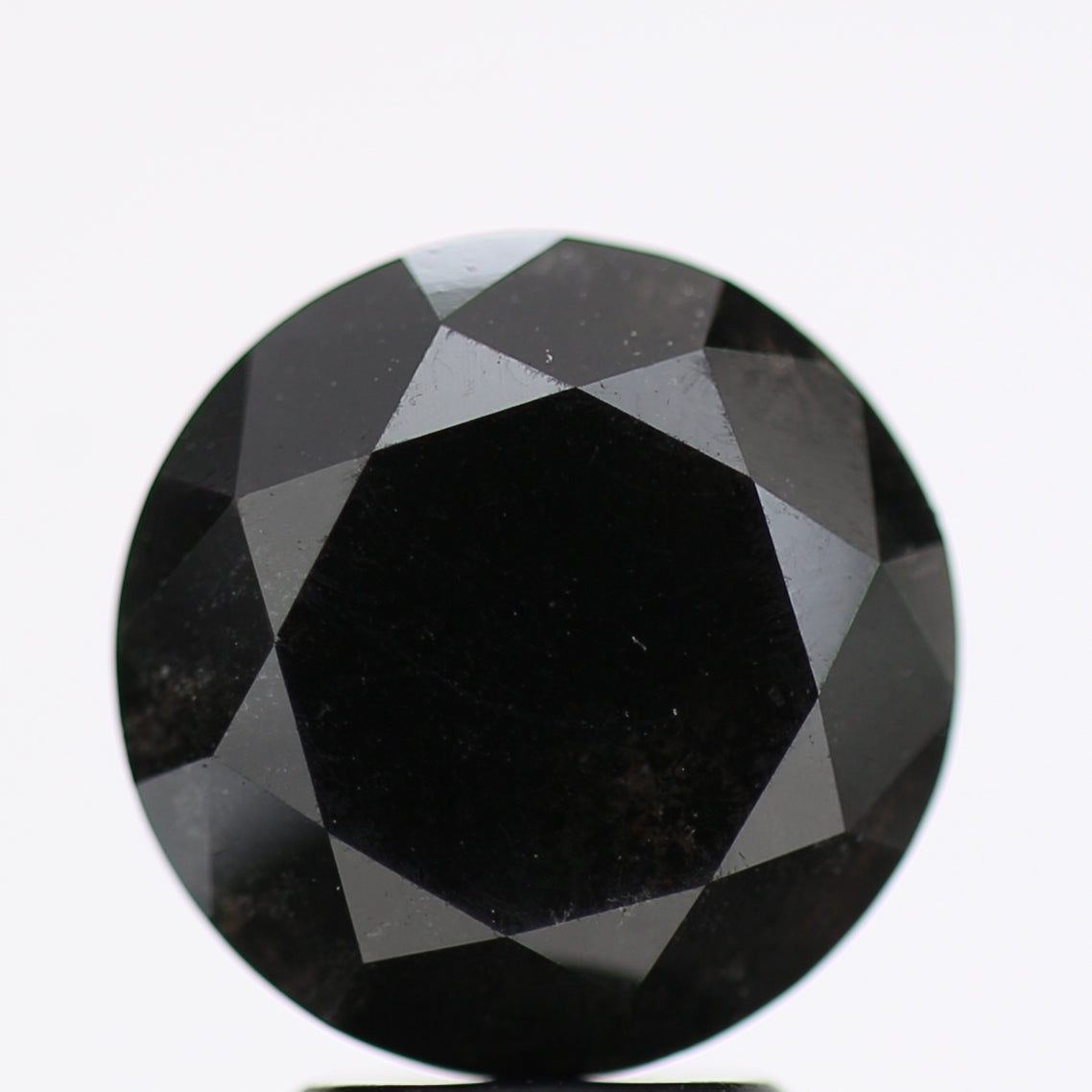 3.86 Carat Fancy Black Round Brilliant Diamond GIA Certified
