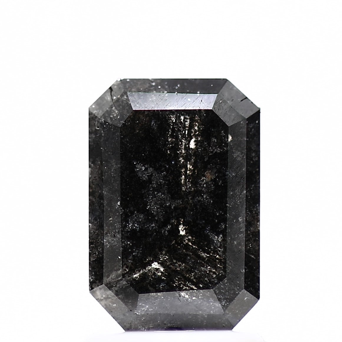 1.11 Carat 8.20 MM Natural Black Emerald Salt and Pepper Diamond - Blackdiamond