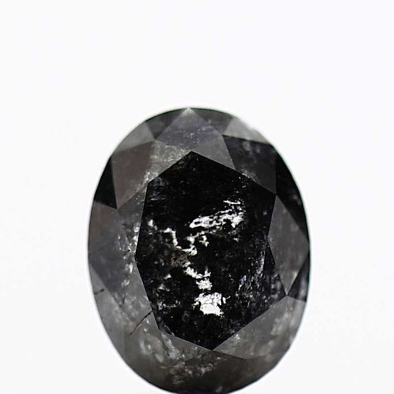 1 Carat Black Galaxy Salt And Pepper Diamond 6.65 mm