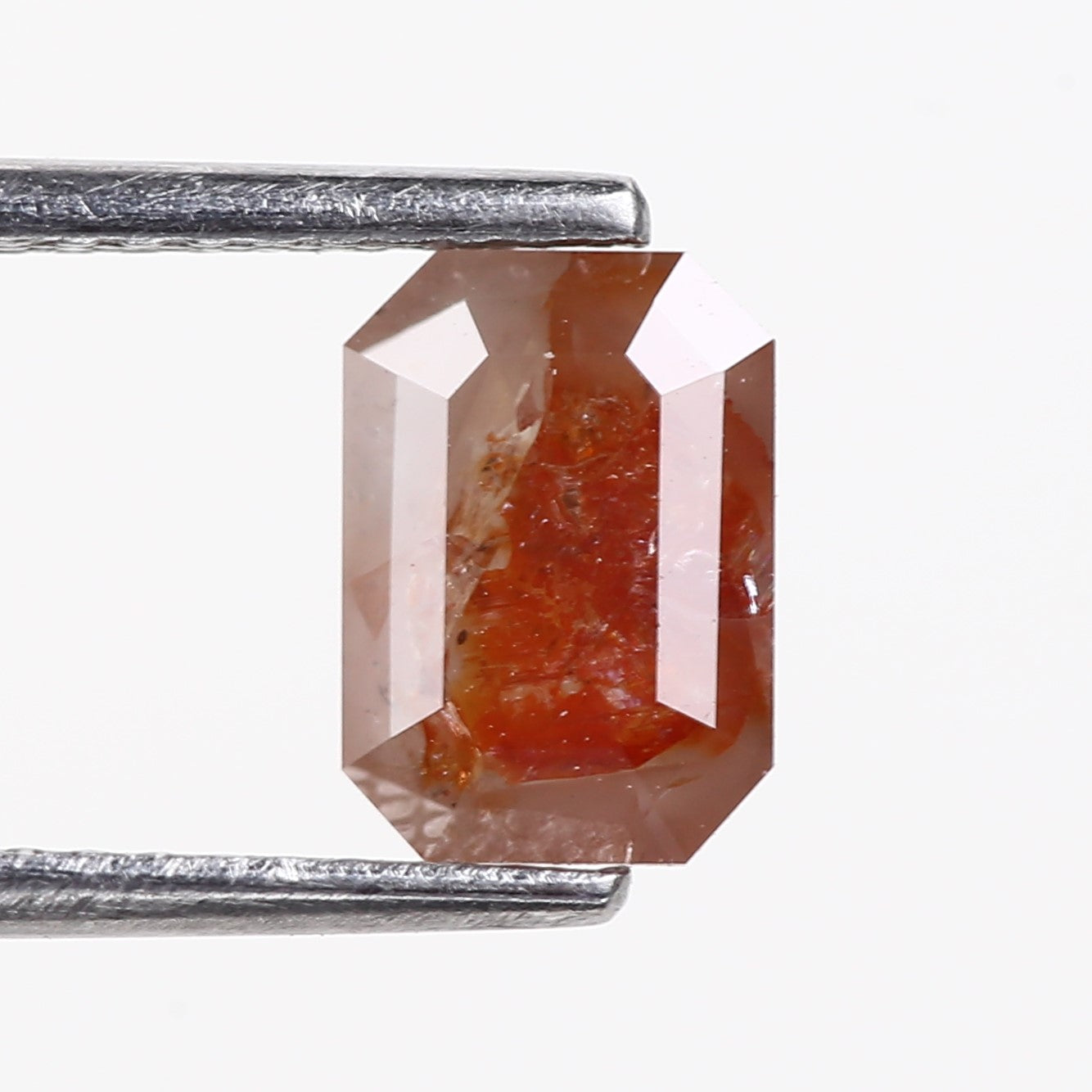 1.14 Carat Emerald Salt and Pepper Red Diamond 7.5 MM