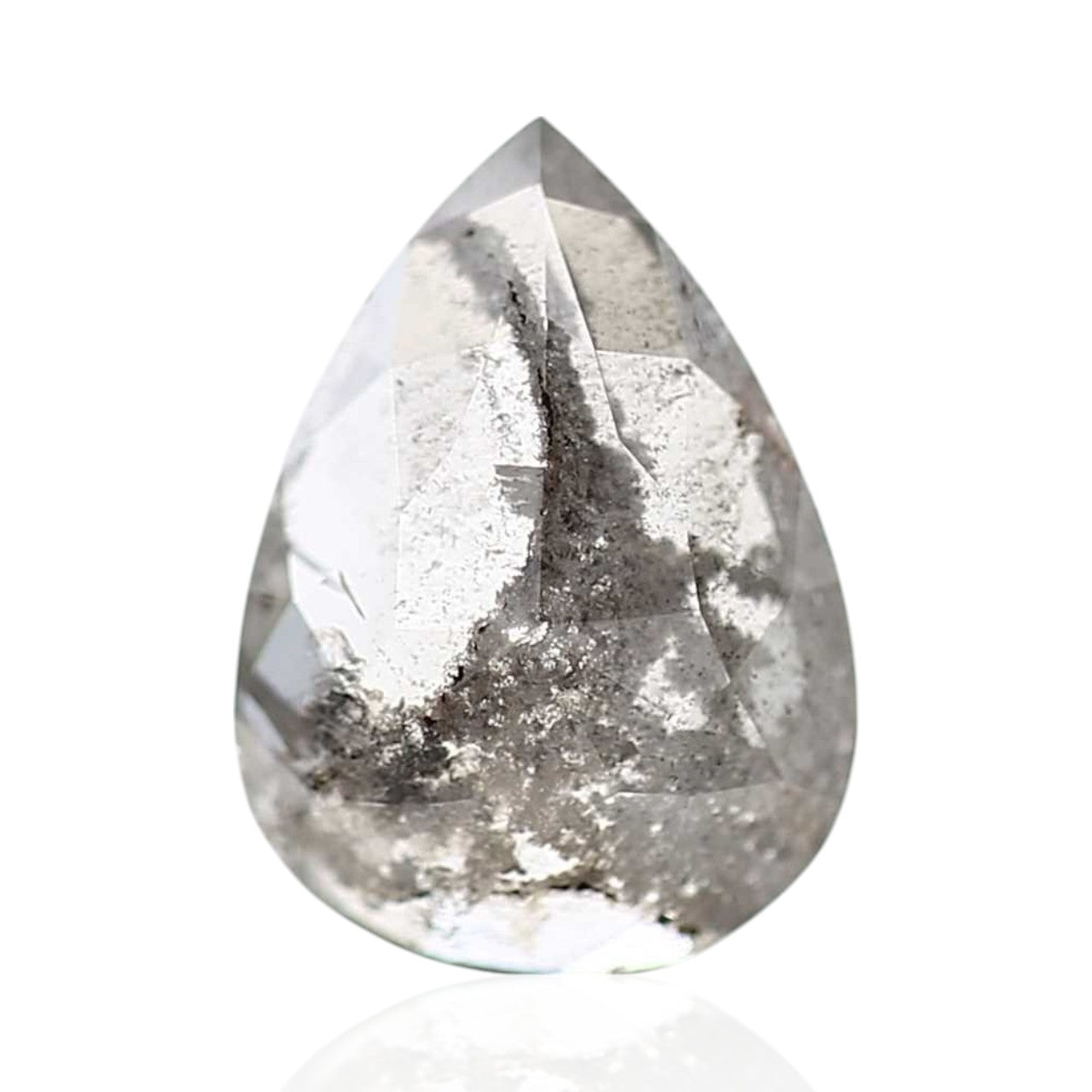 0.73 Carat Salt and Pepper Diamond Natural Gray 7.64 MM