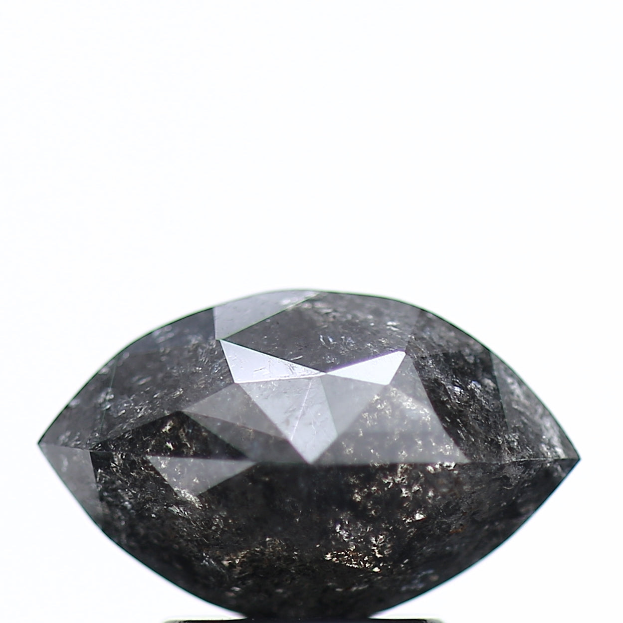 1.88 Ct Marquise Black Cut Salt & Pepper Diamond 10.58 MM
