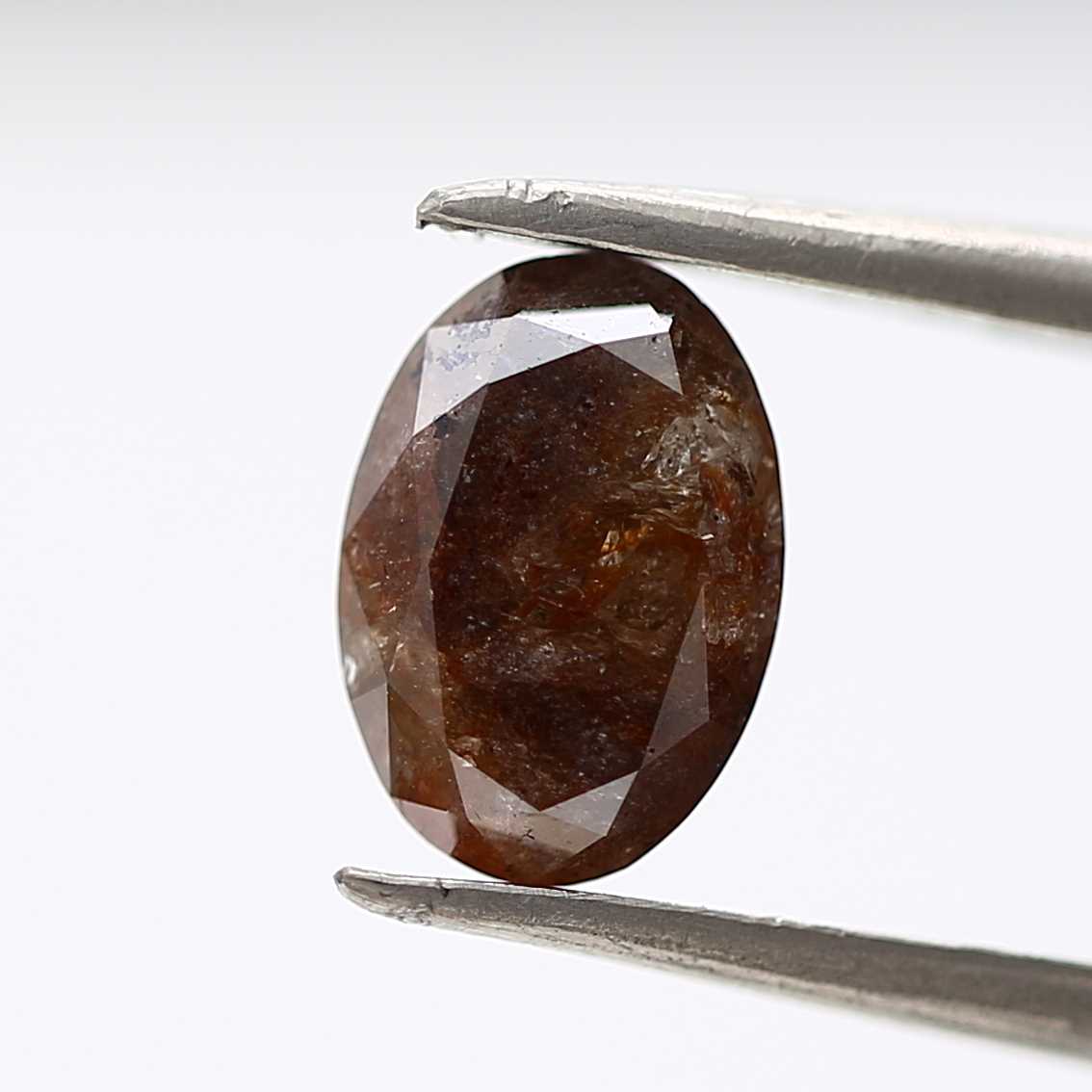 1.76 Carat Brown Galaxy Oval Shape Natural Loose Diamond 8.40 MM