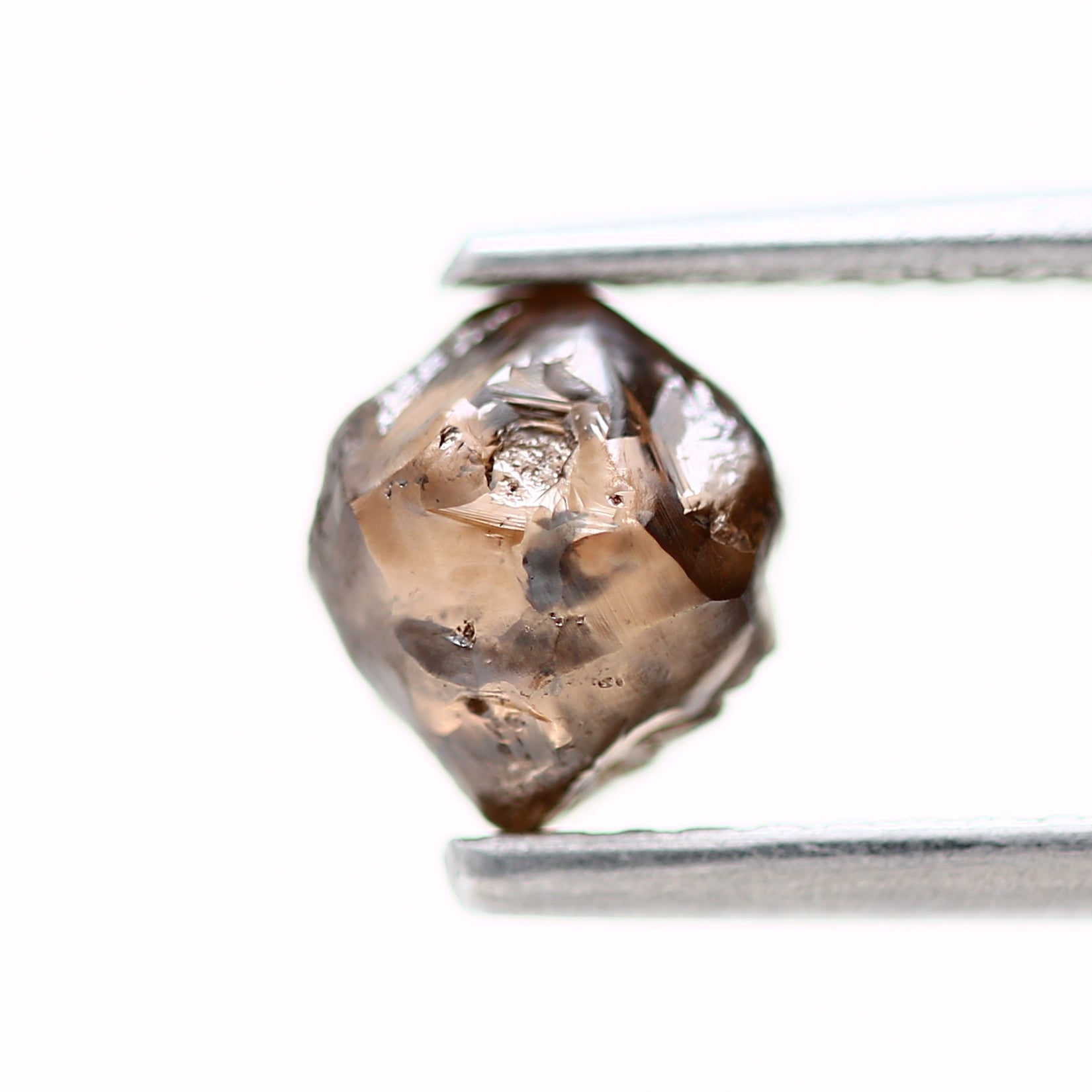 1.26 Carat Natural Cognac Brown Crystal Raw Rough Diamond 5.50 MM - Blackdiamond