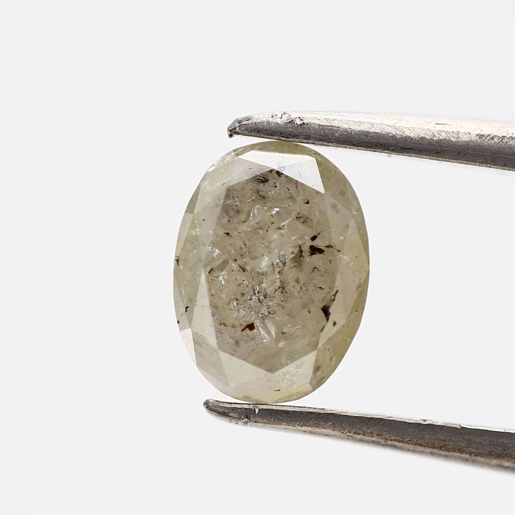 0.73 Carat Gray Oval Shape Natural Loose Diamond 6.90 MM