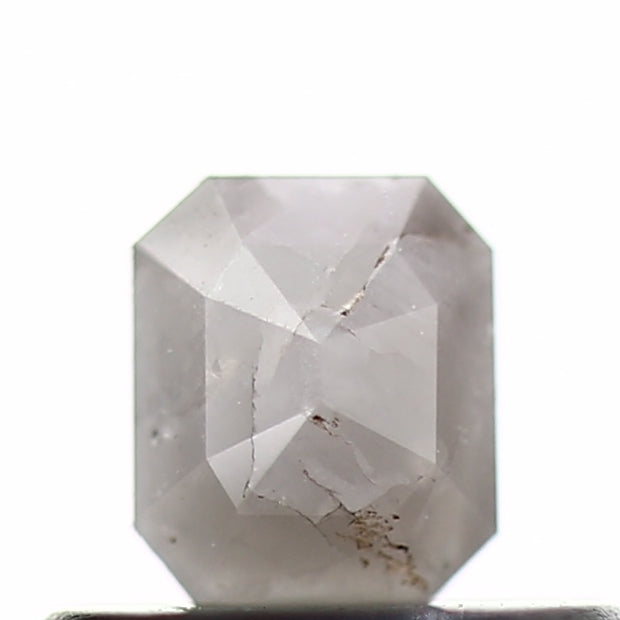 0.22 Carat 4.2 MM Natural Milky Gray Emerald Loose Rustic Diamond - Blackdiamond