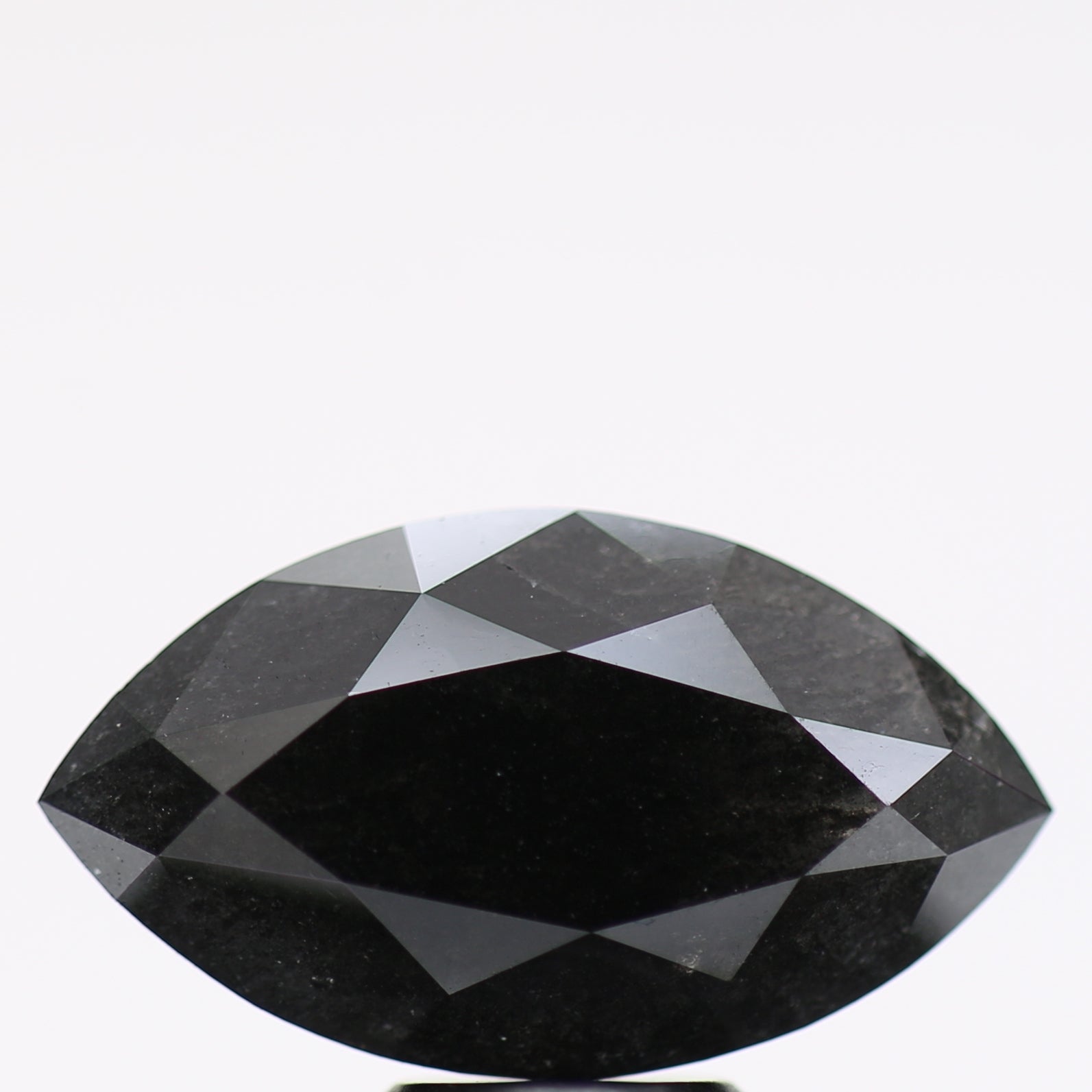4.70 Carat Fancy Black Marquise Brilliant Diamond GIA Certified