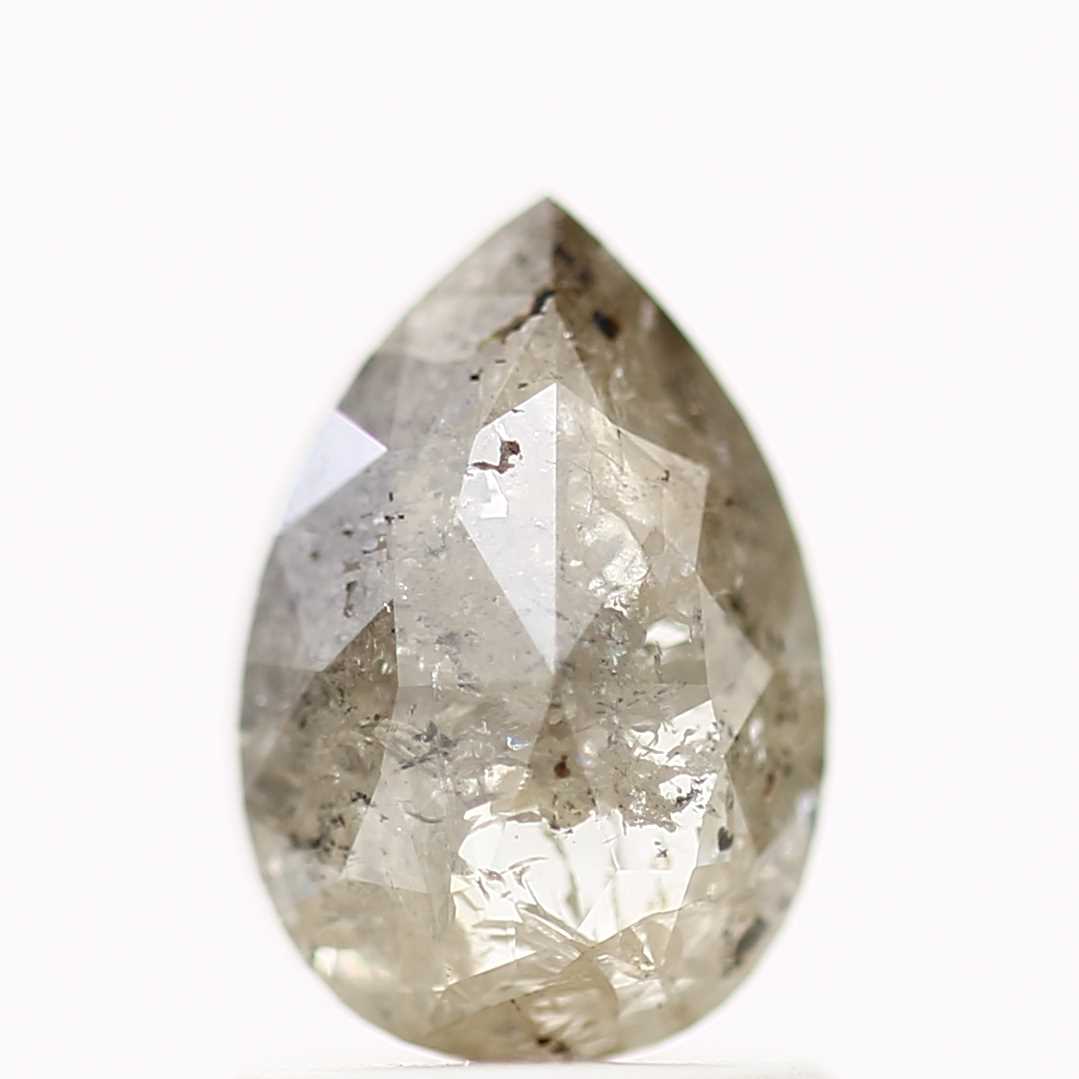 1.43 Carat Natural Gray Salt and Pepper Diamond 8.27 MM