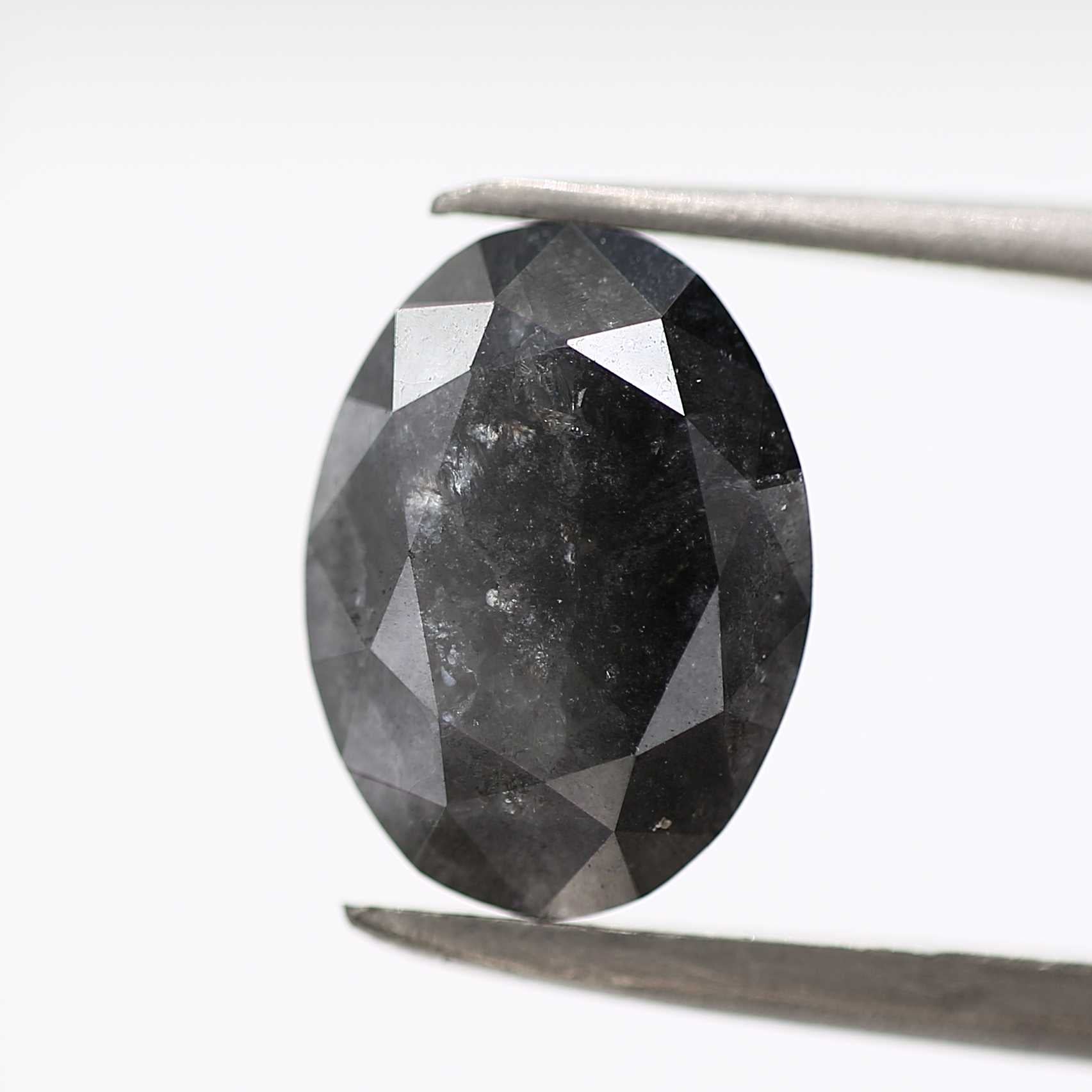 Fancy Black Diamond Oval Shape 10 MM