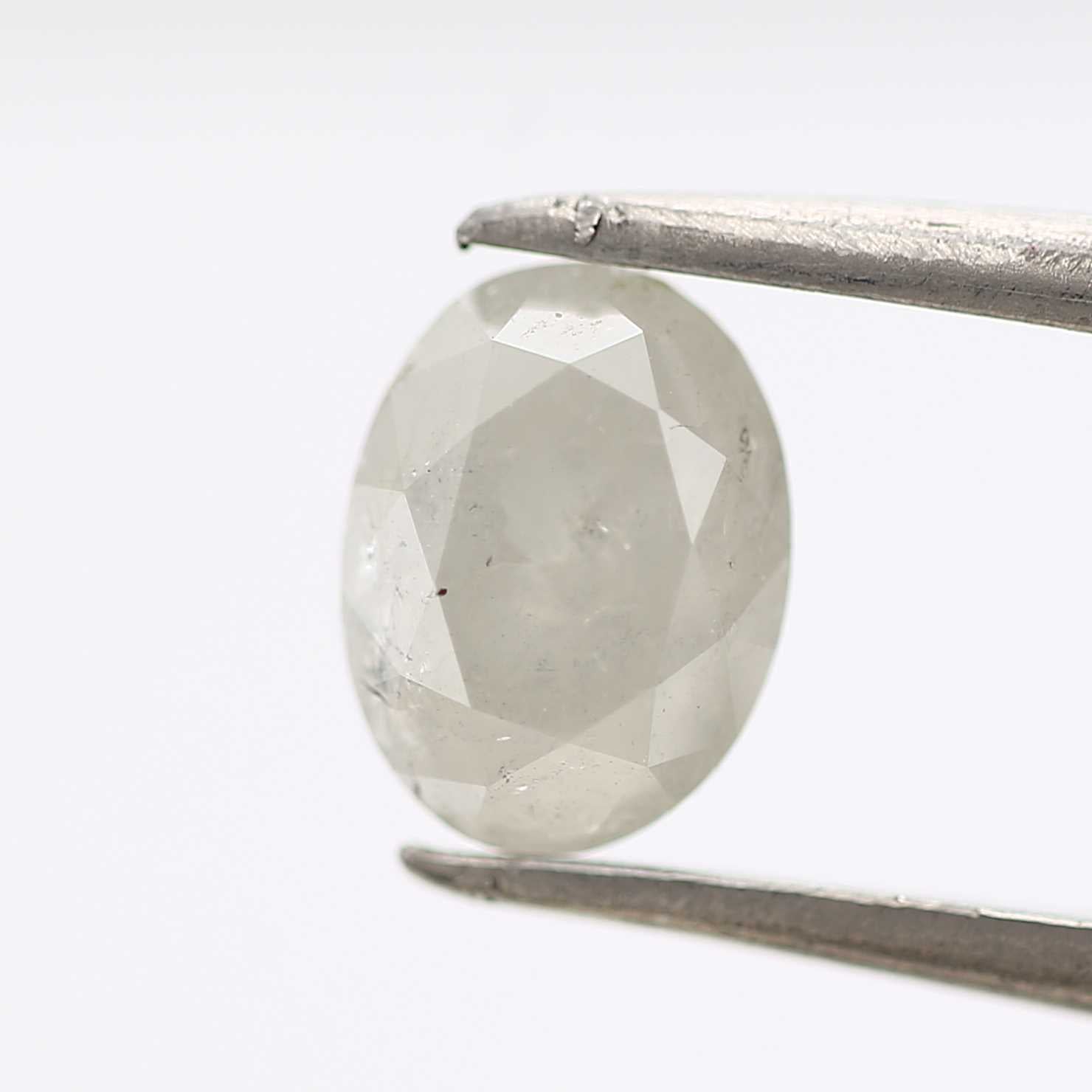 1.14 Carat Gray Salt and Pepper Oval Diamond 7 MM