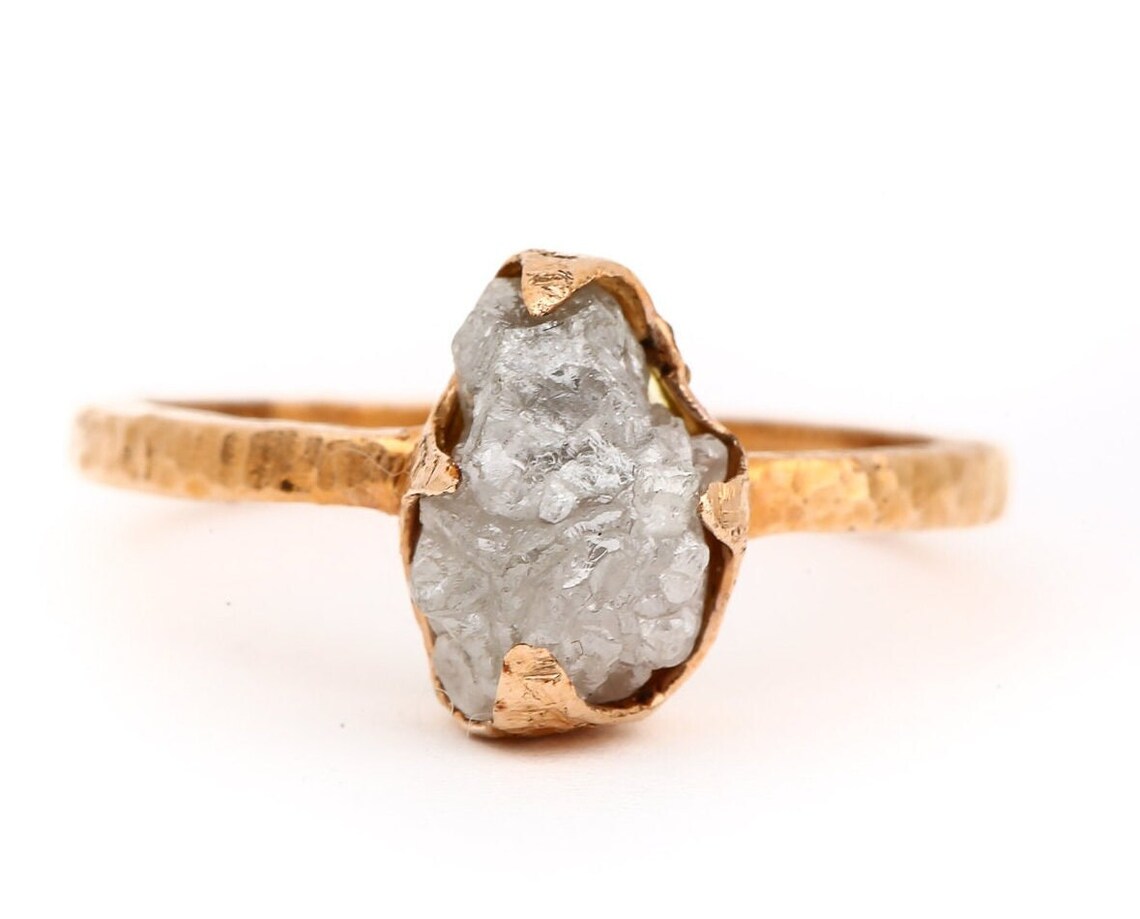 raw rough engagement diamond