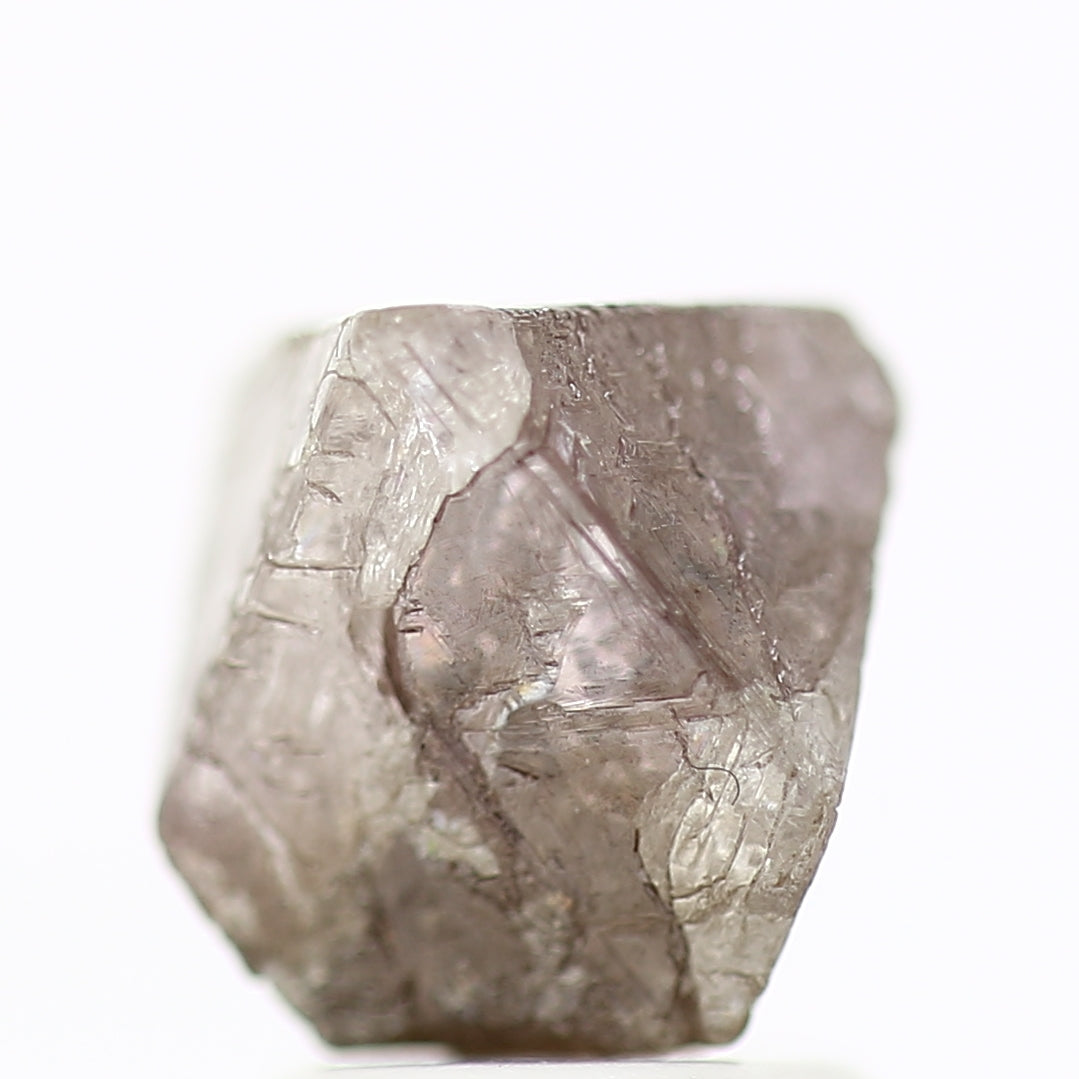 2.56 Carat Raw Uncut Diamond Octahedron Pink Purple Diamond 7.85 MM - Blackdiamond