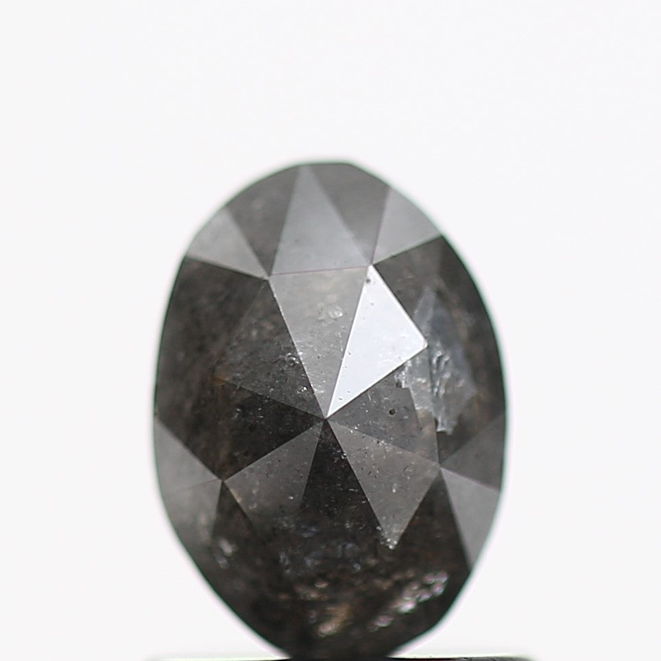 0.87 Carat Gray Oval Brilliant Cut Natural Diamond 7.10 MM