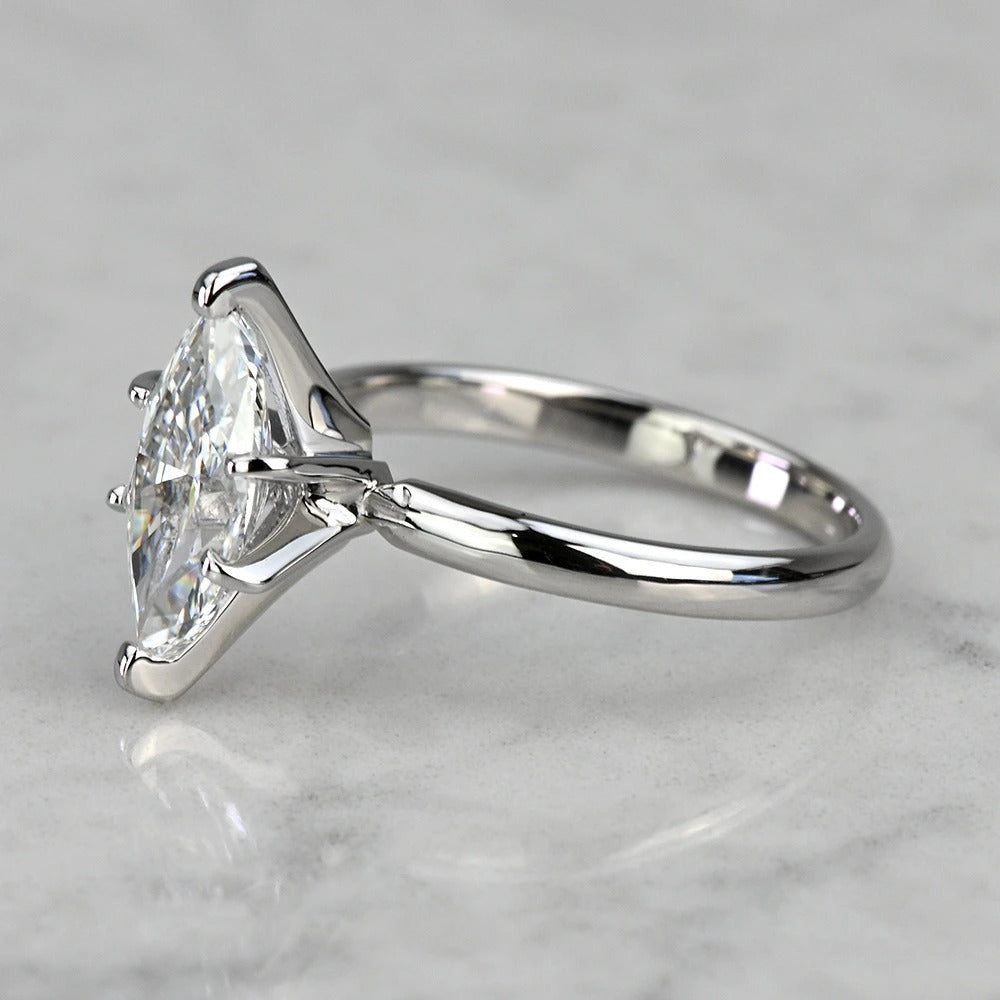 1 Carat Marquise Diamond Six Prong Solitaire Engagement Ring