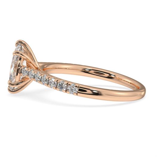 18k Rose Gold 1ct D VVS1 Marquise Engagement Ring Juliet