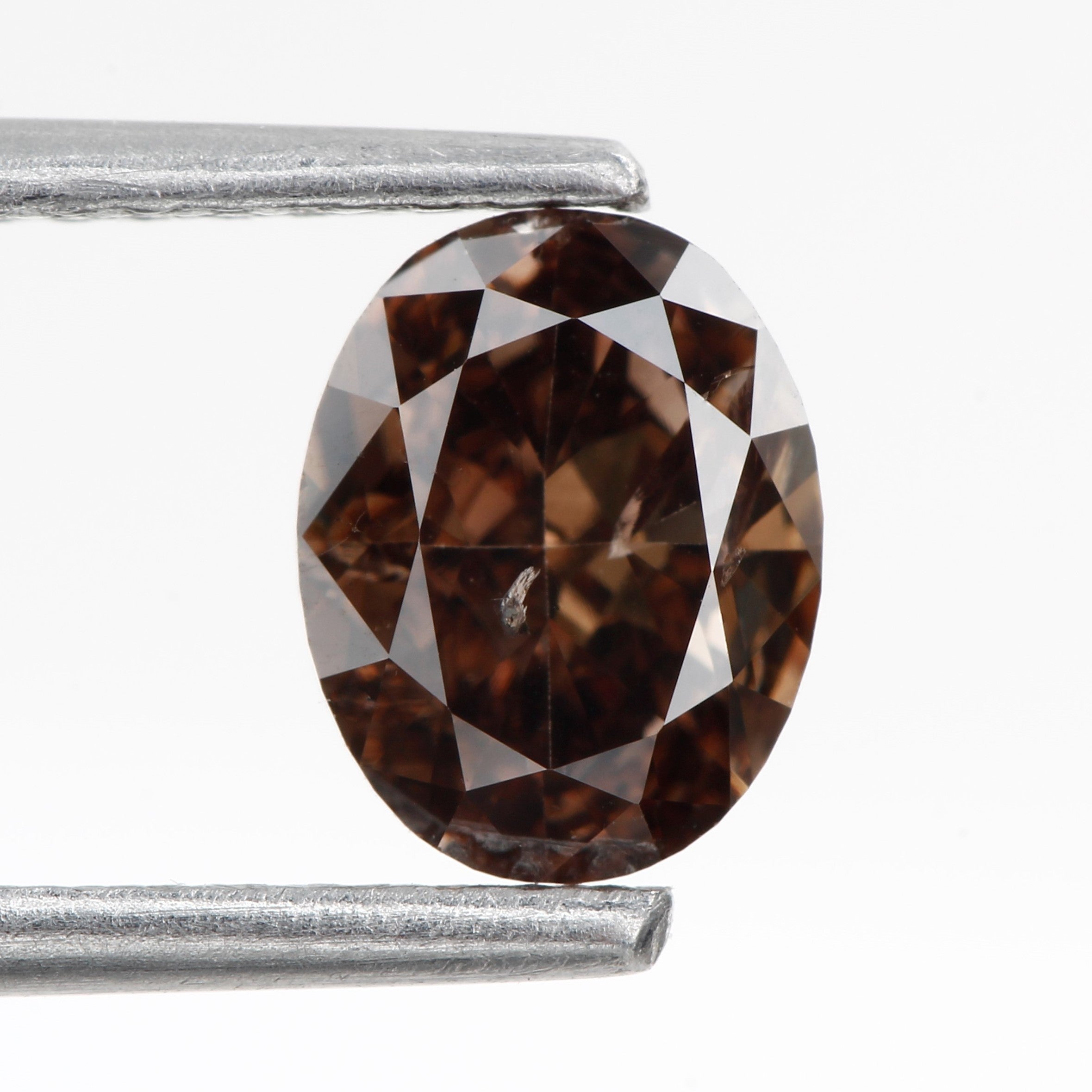 1ct Oval Solitaire Fancy Chocolate Brown Natural Diamond 6.70 MM